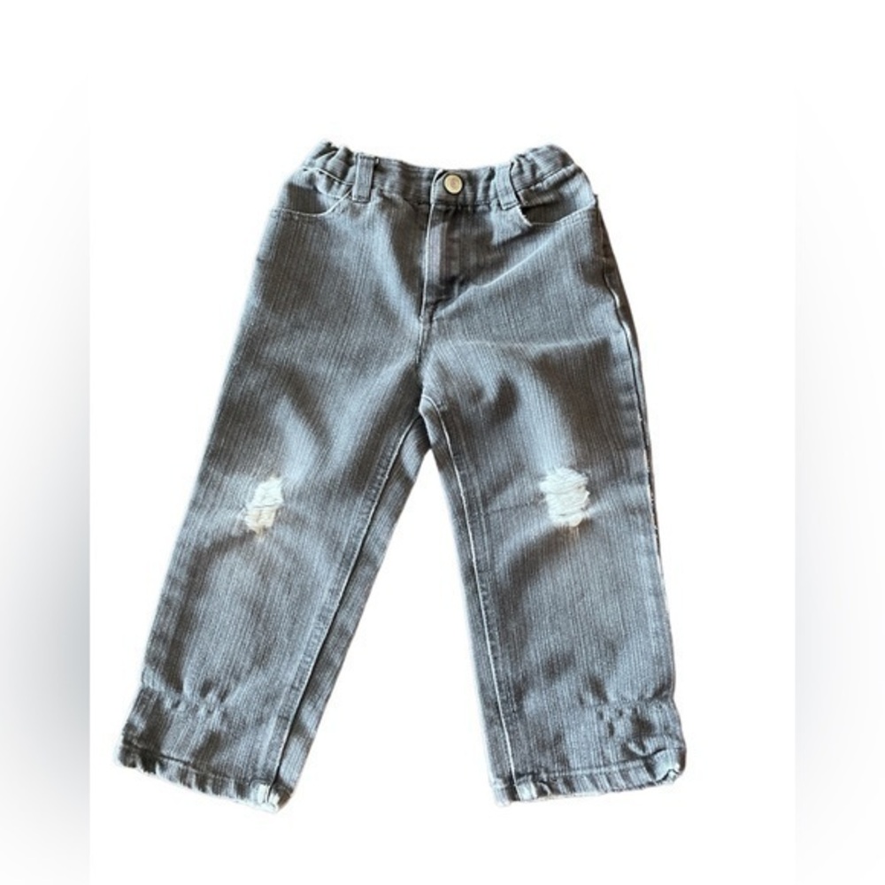 ROCAWEAR‎ Classic Toddler Boy’s Distressed Jeans Adjustable Waist Grey Size 3T